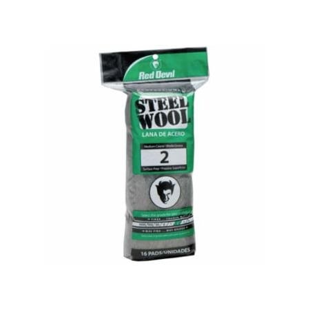 Red Devil Steel Wool, Medium Course, #2, 16PK 630-0315