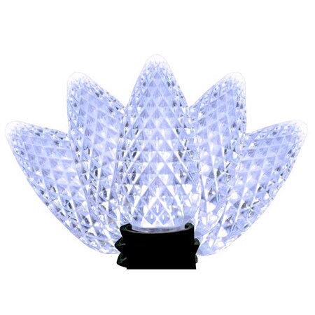 Holiday Bright Lights LED PS C9 Cool White 25 ct Christmas Light Bulbs 04-02012A