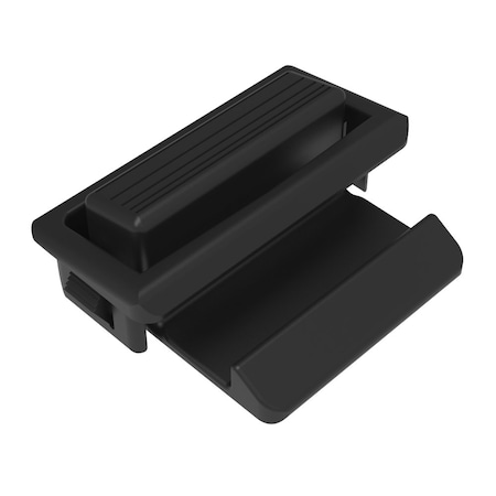 Southco Push To Close Latch, Snap-In, Low Profile, Plastic, Acetal, Black 80-202