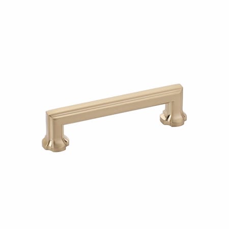 Schaub 4in Center to Center Empire Cabinet Pull Signature Satin Brass Finish 877-SSB