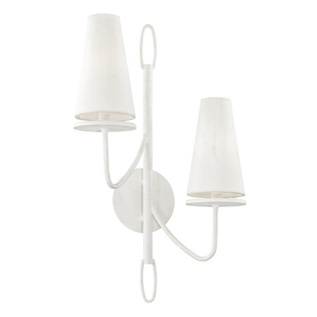 Troy Lighting Marcel 2 Light Wall Sconce 14 In. Gesso White B6282-GSW