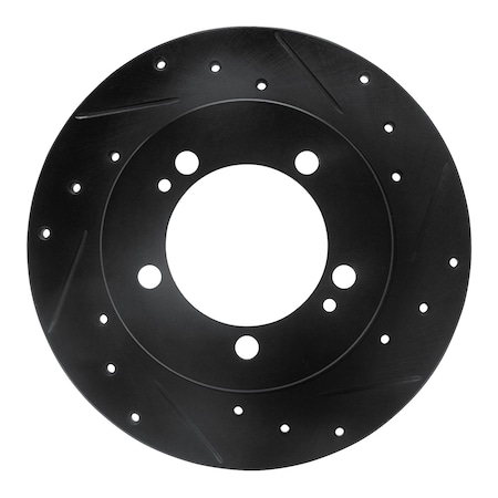 Dynamic Friction Co DFC Brake Rotor - Drilled and Slotted - Black 633-72012R