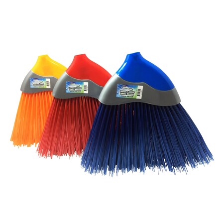 Powerclean Angle Broom, Large, 4ft. Handle, Classic, Assorted Colors ABL01