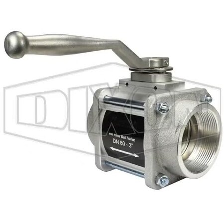 Dixon Mann-Tek by 1-Way Ball Valve, 2 in Nominal, FNPT End Style, Aluminum Body, Full Port, FPM Softgoods 1WAYBV200