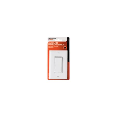 Pass & Seymour 3-Way Premium Decorator Lighted Quiet Switch, White TM873WSLCCC5WP