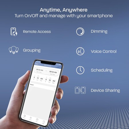 Feit Electric Feit A19 E26 Medium Smart-Enabled LED Bulb Adjustable White 60 Watt Equivalence 3 pk OM60/CCT/CA/AG3