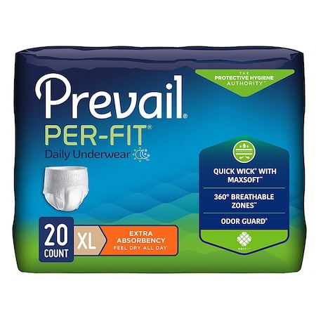 Prevail Per-Fit Daily Underwear, X-Large, 100PK PF-514/1