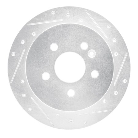 Dynamic Friction Co DFC Brake Rotor - Drilled and Slotted - Silver 631-63123R
