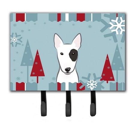 Carolines Treasures Winter Holiday Bull Terrier Leash and Key Holder BB1705TH68