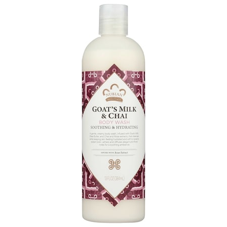 Nubian Heritage Goats Milk Chai Soothing Plus Hydrating Body Wash, 13 Ounce, 12PK 69561267