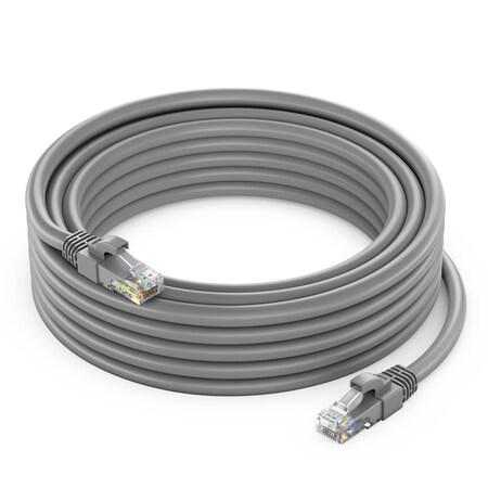 Maximm 12ft Cat6 Pure Copper UTP Ethernet Cable, Gray CAT6-12FT-GRAY