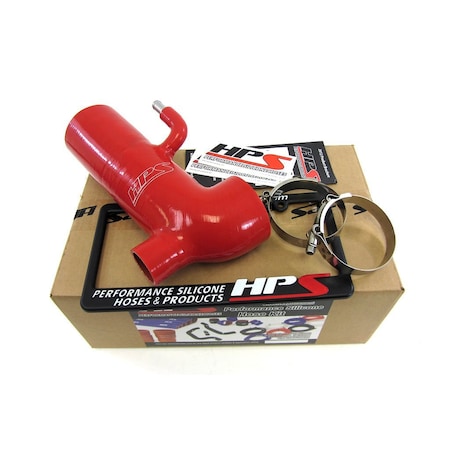 Hps Performance High Temp Reinforced Silicone Air Intake Hose Kit, Red,  57-1294-RED