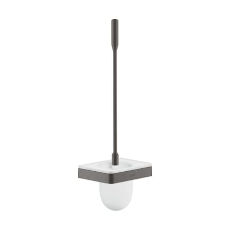 Axor Universal SoftSquare Toilet Brush with Holder Wall-Mounted in Brushed Black Chrome 42835340
