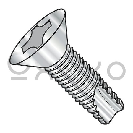 Oxoxo 6-32X3/8 Phillips Flat Thread Cutting Screw Type 23 Fully Threaded 18 8 Stainless Steel, 5000PK 351069