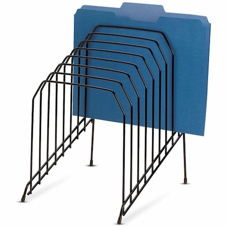 Lorell Wire File Sorter/Holder, 8 Dividers, Black LLR80632