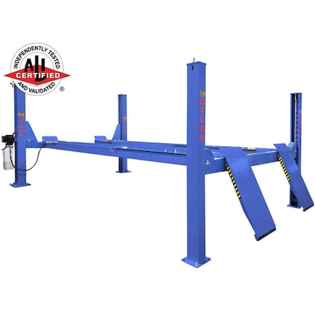 Atlas Automotive Equipment Atlas Platinum Pvl14Of-Ext Ali Certified Open Front Alignment 14,000 Lb. 4-Post Lift AP-PVL14OF-EXT