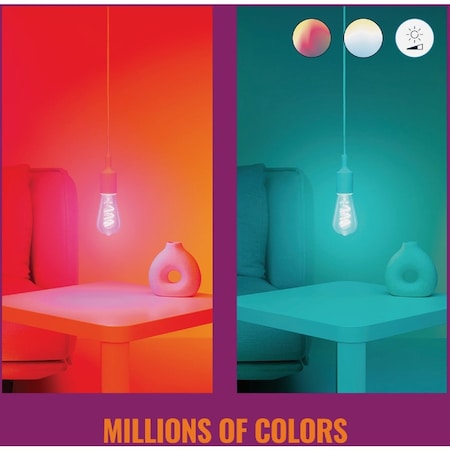 Wiz 25W Equivalent ST19 Medium Color Filament Smart LED Light Bulb 604710