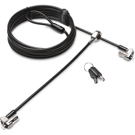 Kensington Cable Lock, Keyed Different, Carbon Steel K65048WW