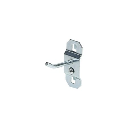 Triton Products 1 In. Single Rod 30 Degree Bend Stainless Steel Pegboard Hook for Stainless Steel LocBoard, PK3 61113