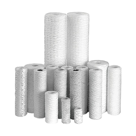 Filter Pump PF String Wound Filter Cartridge, 5 gpm, 50 Micron, 2-1/2in O.D., 1in I.D., 10 in H PF-P50R10P