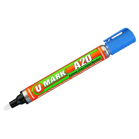 U-Mark Solid Paint Marker, 5-5/8 in L, Blue, Paint 10702