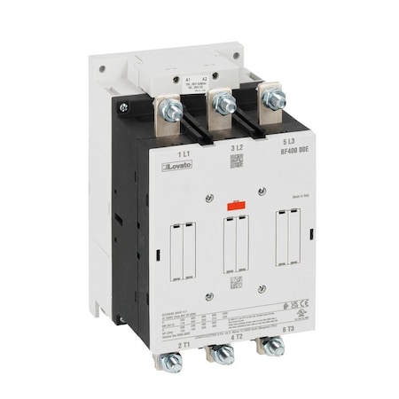Lovato Three-Pole Contactor, Iec Operating Current Ie (Ac3) 400A, Ac/Dc Coil BF40000E230