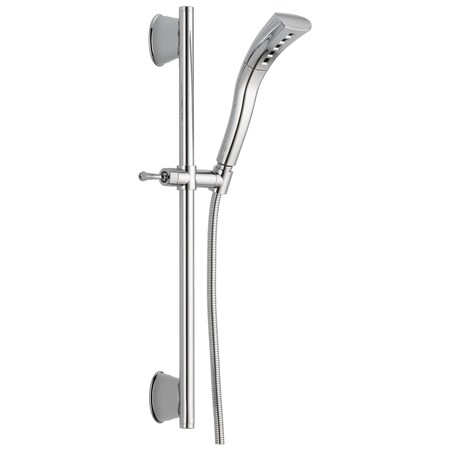 Delta Universal Showering Components H2Okinetic Single-Setting Slide Bar Hand Shower In Chrome 51579