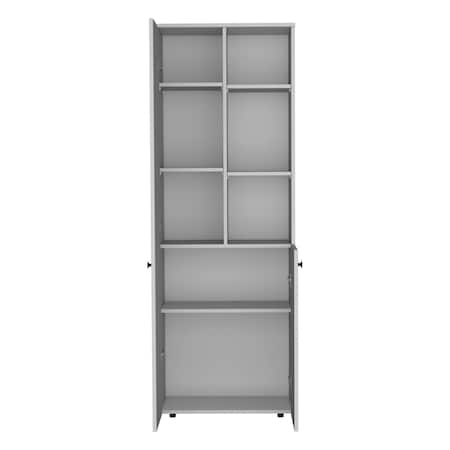 Homeroots 67in White Wood Two Door Pantry Or Storage Closet 552289