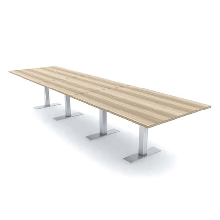 Skutchi Designs 16ft Rectangular Conference Table With Power | Harmony Series | 16 Person Meeting Room Table HAR-REC-48x192-T-K525-NA