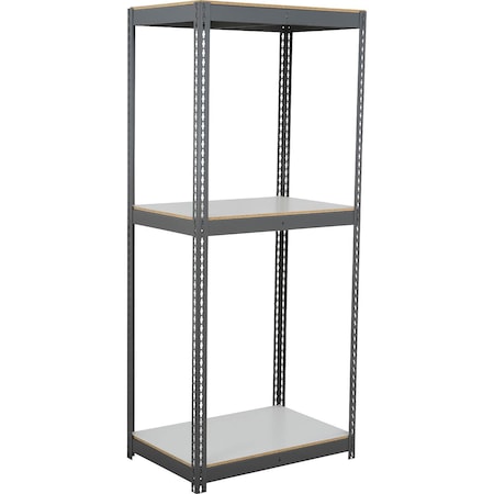 Global Industrial 3 Shelf, Heavy Duty Boltless Shelving Starter, 36"Wx12"Dx120"H, Laminate Deck B3170871