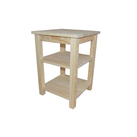 Homeroots 28" Tan Solid Wood Nightstand 548325