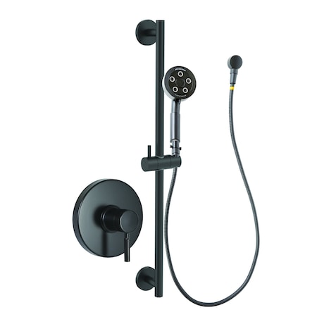 Speakman Neo Trim & Slide Bar Hand Shower Combination, Less Valve, ADA, Matte Black SLV-1041-MB