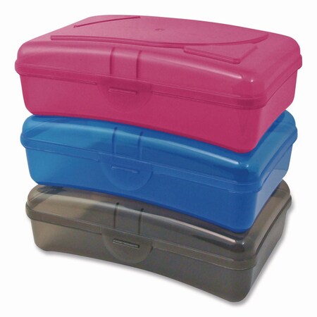 Cra-Z-Art Plastic School Box, 1 Compartment, 8 x 5.13 x 2.13, Randomly Assorted Colors 114116