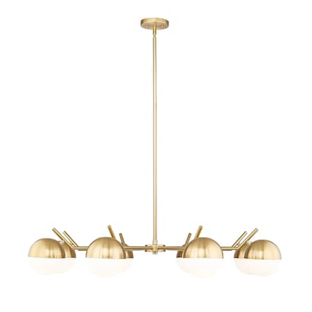 Z-Lite Realm Sphere 8 Light Chandelier, Modern Gold, 44 In W x 8 In H 7517-8MGLD