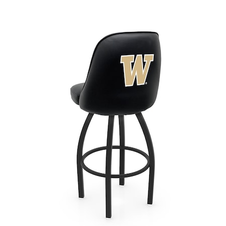 Holland Bar Stool Co Logo Grizzly Washington 36 in. Swivel Bar Stool with Black Wrinkle Finish L048