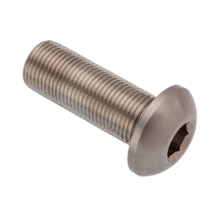 Zoro Select 3/8"-32 Socket Head Cap Screw, Button, Plain 18-8 Stainless Steel, 1 in Length ZBC583UNEF