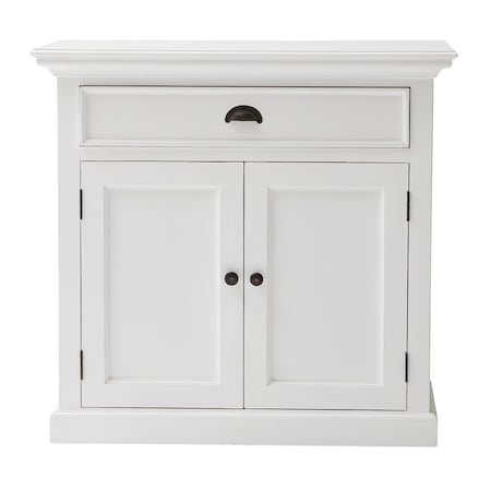 Homeroots 35in White Two Door Accent Cabinet 388217