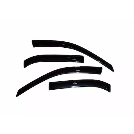 Ventshade Rainguards, Aerodynamic Design, Tape-On, Smoke, Acrylic, Set Of 4 94966