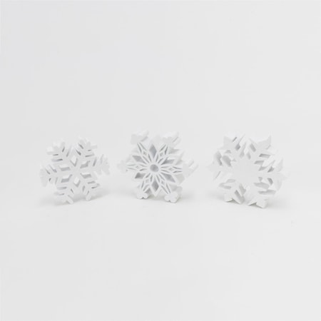 Gerson White Holiday Snowflakes Ornaments 2692400