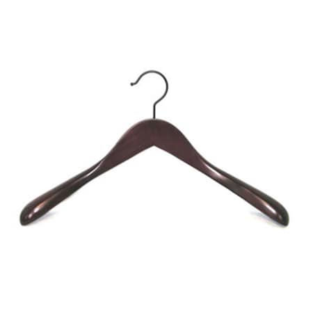 Clean All Taurus Wide Shoulder Coat Hanger Mahogany - 12 hangers CL2637582