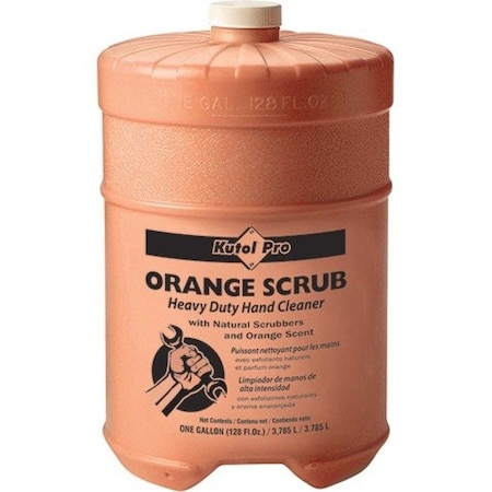 Henson Group Kutol Orange Scrub Heavy Duty w/natural scrubbers, 1 Gallon, Color Orange, 4PK 4907
