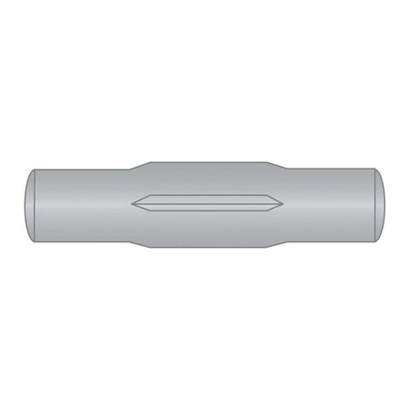 Huyett Type E Grooved Pin, 300 Stainless Steel, 0.250 in Dia x 0.248 in Small End Dia x 1.500 in Length GPS-0250-1500-E
