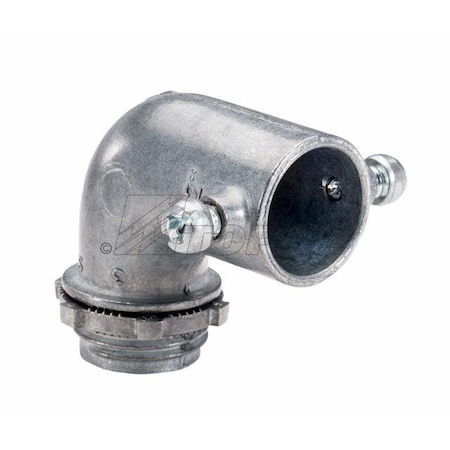 Topaz 162 90 DEG Angle EMT Connector, Die Cast Zinc, 3/4" 162TZ