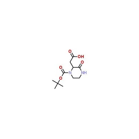 Ak Scientific 2-Carboxymethyl-3-oxo-piperazine-1-carboxylic acid tert-butyl ester (5g), CAS 863307-54-4 B048-5g