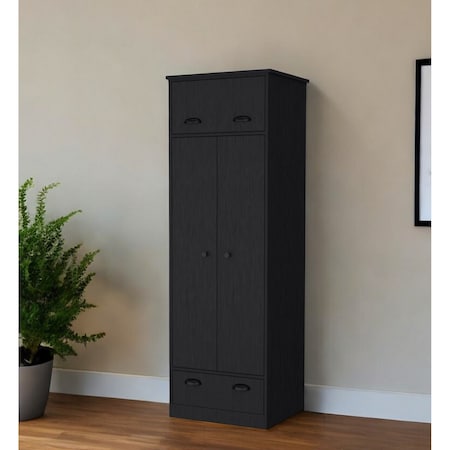 Homeroots 23" Black Drawer Combo Dresser 534919