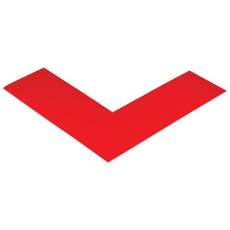 Mighty Line Deluxe Safety Tape Angles, 6x6x2, Red, PK24 T9662R