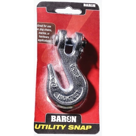 Baron Clevis Grab Hook, 3900 lb Working Load, Steel, Electro-Galvanized C-330-5/16