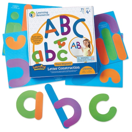 Learning Resources Giant Magnetic Letter Construction, 21-Piece Set LER8554