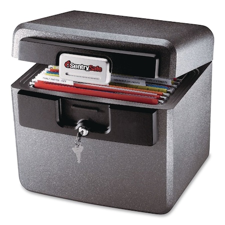 Sentry Safe Fire-Resistant/Waterproof Safe with Key, 15.5 x 13.5 x 14.3. 0.65 cu ft, Gray HD4100