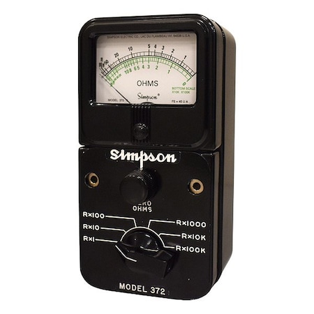 Simpson Electric Analog Multimeter, 50 megaohm 12311